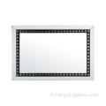 Miroir en argent rectangulaire miroir de sol miroir noir